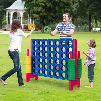 Jumbo 4-to-Score Giant Game Set with 42 Rings - Red