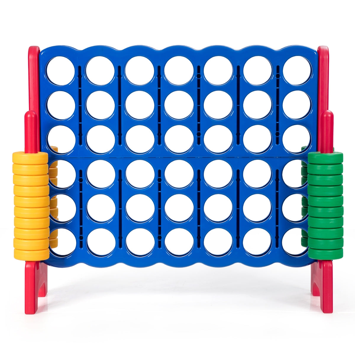 Jumbo 4-to-Score Giant Game Set with 42 Rings - Red