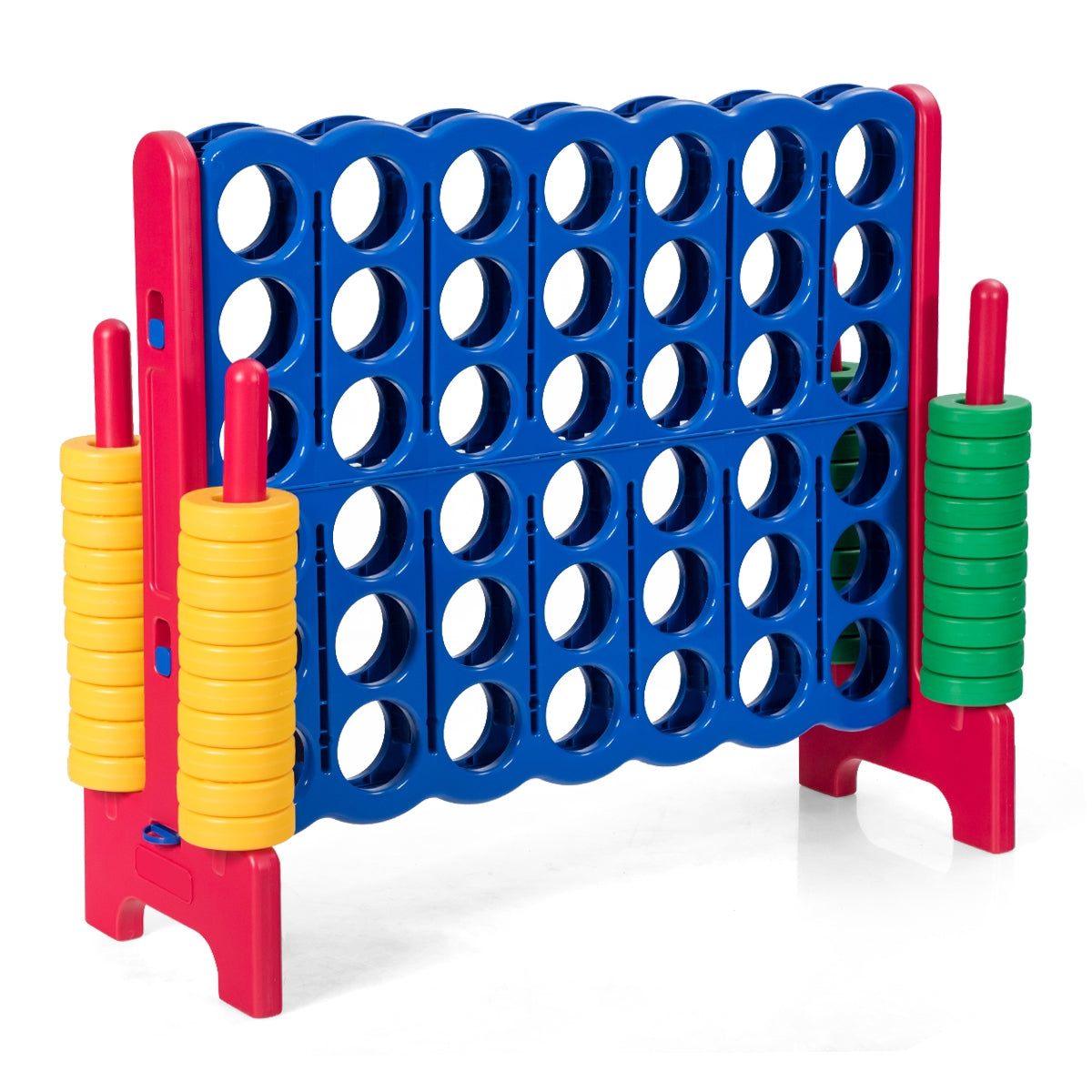 Jumbo 4-to-Score Giant Game Set with 42 Rings - Red