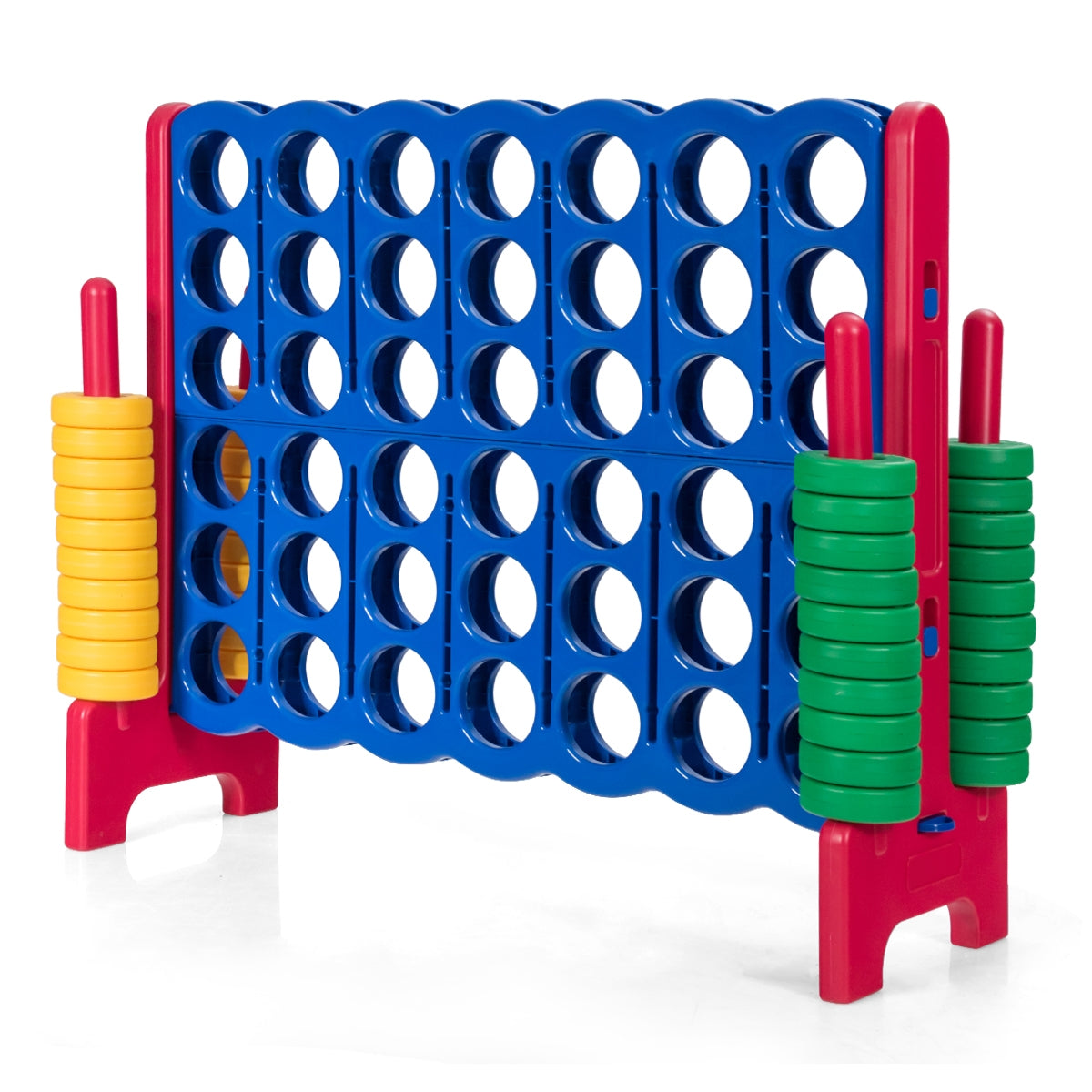 Jumbo 4-to-Score Giant Game Set with 42 Rings - Red