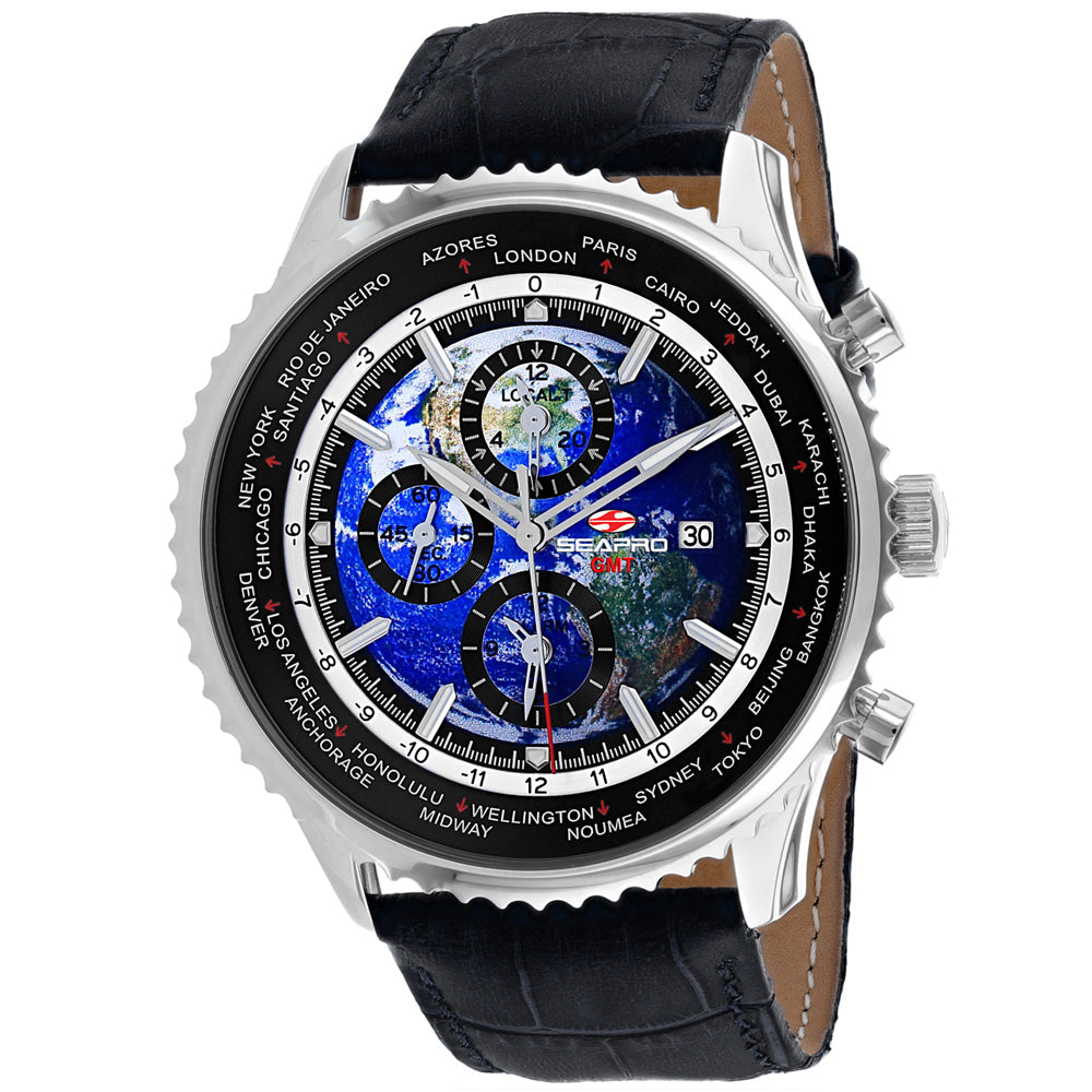 Seapro Men's Meridian World Timer GMT Watch