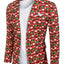 COOFANDY Men's Plaid Christmas Blazer - Festive Sport Coat