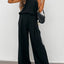 Spaghetti Strap Cami and Wide Leg Pants Set - Korvel