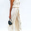 Spaghetti Strap Cami and Wide Leg Pants Set - Korvel
