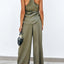 Spaghetti Strap Cami and Wide Leg Pants Set - Korvel
