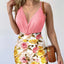 Spaghetti Strap Top and Printed Mini Skirt Set - Korvel