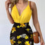 Spaghetti Strap Top and Printed Mini Skirt Set - Korvel