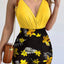 Spaghetti Strap Top and Printed Mini Skirt Set - Korvel