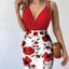 Spaghetti Strap Top and Printed Mini Skirt Set - Korvel