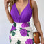 Spaghetti Strap Top and Printed Mini Skirt Set - Korvel