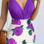 Spaghetti Strap Top and Printed Mini Skirt Set - Korvel