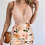 Spaghetti Strap Top and Printed Mini Skirt Set - Korvel
