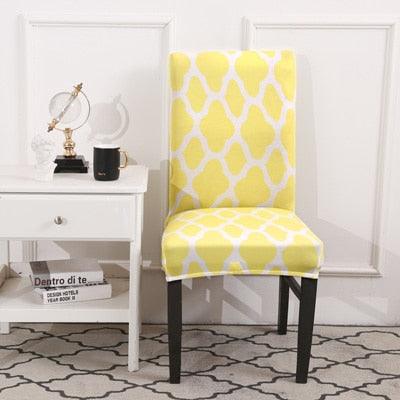 Spandax Stretch Plaid Chair Cover for Dining and Office
