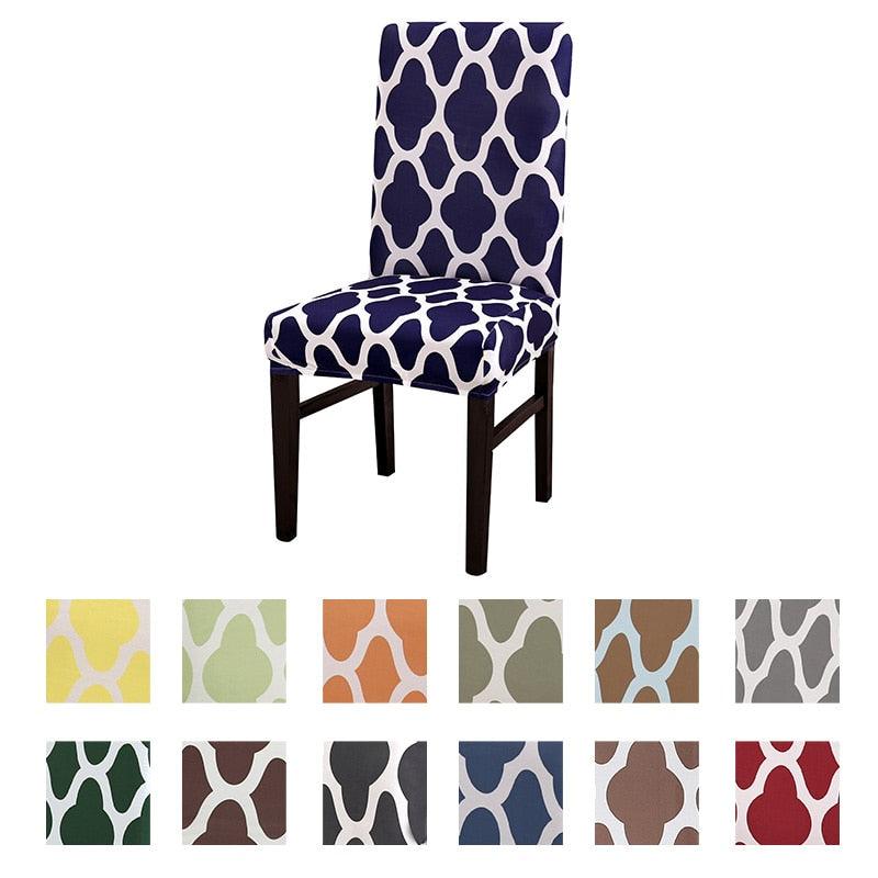 Spandax Stretch Plaid Chair Cover for Dining and Office