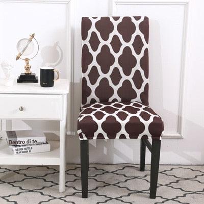 Spandax Stretch Plaid Chair Cover for Dining and Office