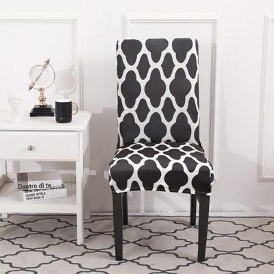 Spandax Stretch Plaid Chair Cover for Dining and Office