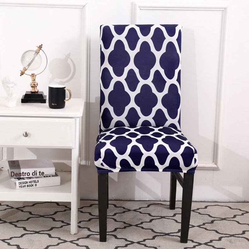 Spandax Stretch Plaid Chair Cover for Dining and Office