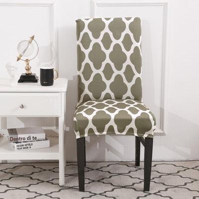 Spandax Stretch Plaid Chair Cover for Dining and Office