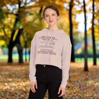 Spay Neuter Release Women's Cropped Hooded Sweatshirt
