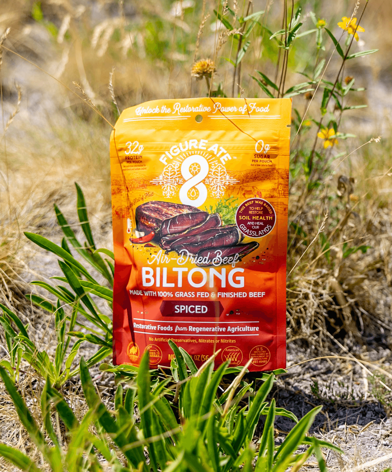 Biltong épicé à base de boeuf nourri à l'herbe