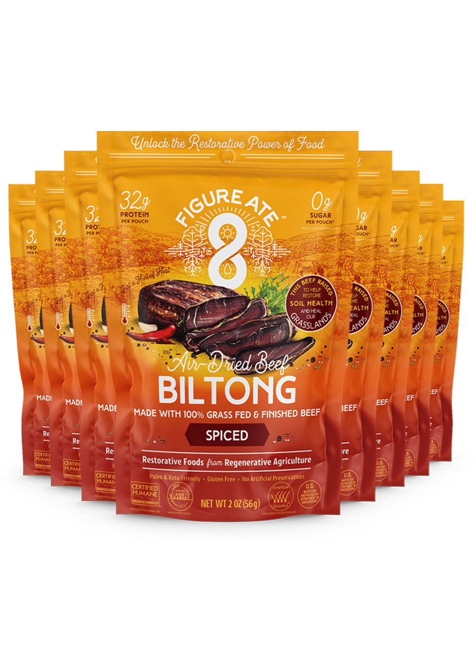Biltong épicé à base de boeuf nourri à l'herbe