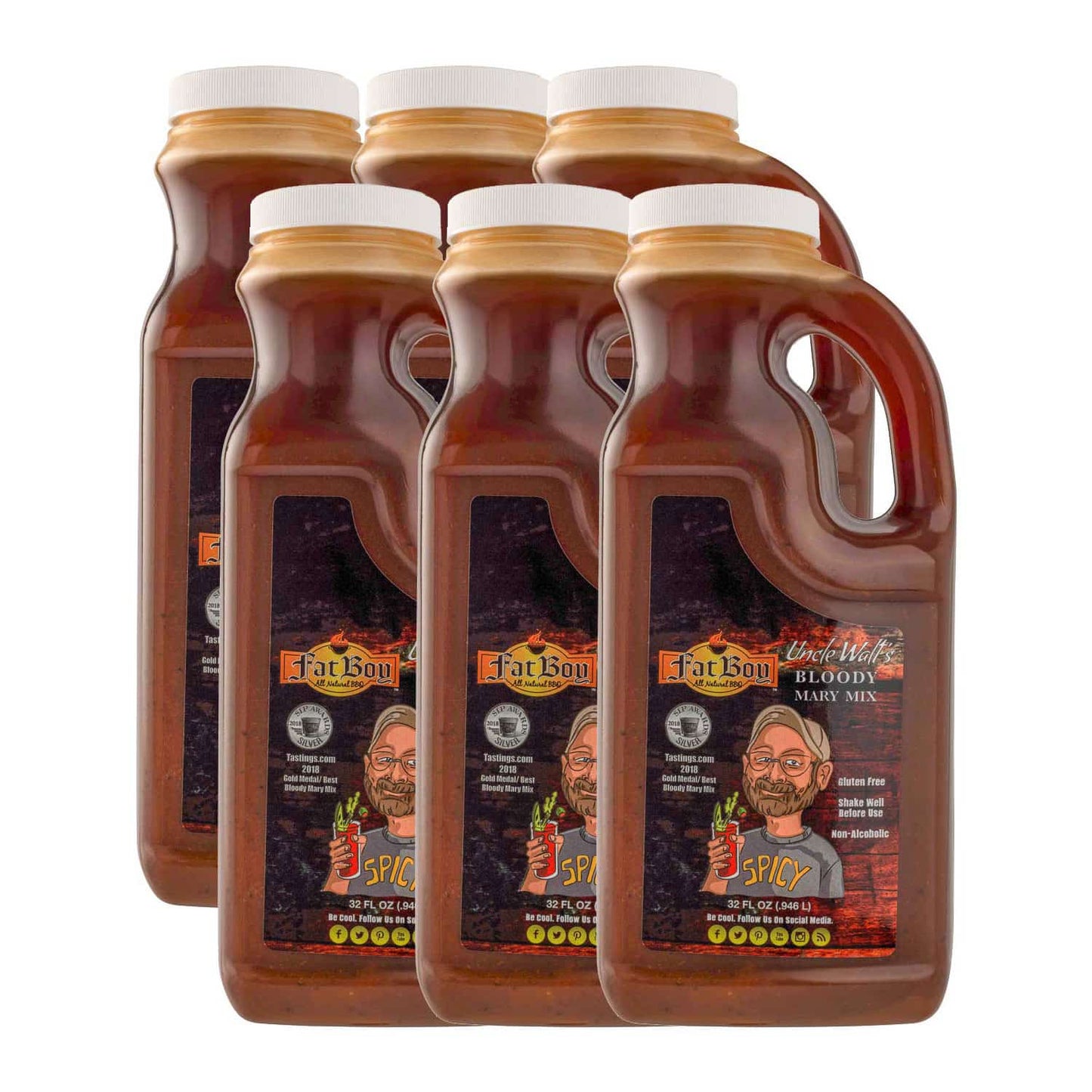 Mezcla de Bloody Mary Sin Gluten de Uncle Walt | Paquete de 6