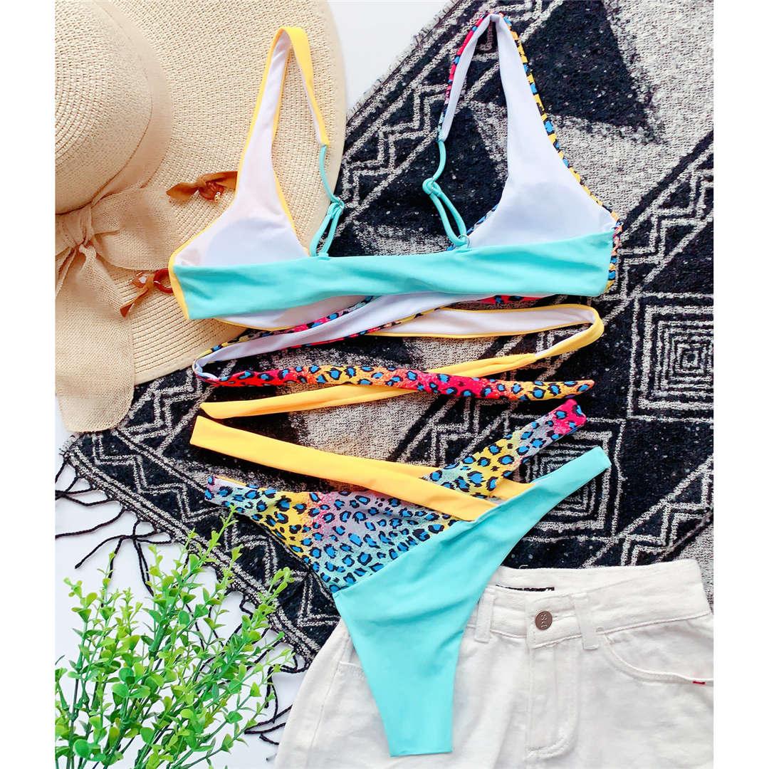 Stylish High-Waisted Crisscross Bikini Set for Women - Korvel