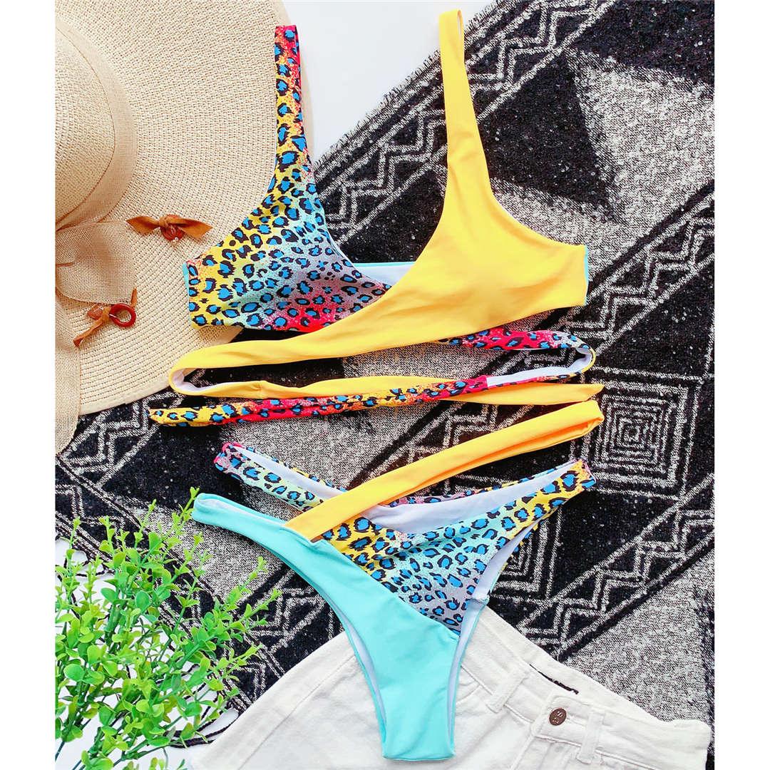 Stylish High-Waisted Crisscross Bikini Set for Women - Korvel