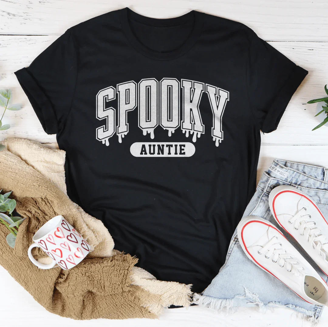 Camiseta de la tía espeluznante
