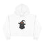 Spooky Cat Crop Hoodie for Women