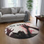 Bewitching Cat Round Rug - 'Leave Me Alone!' Halloween Accent - Korvel