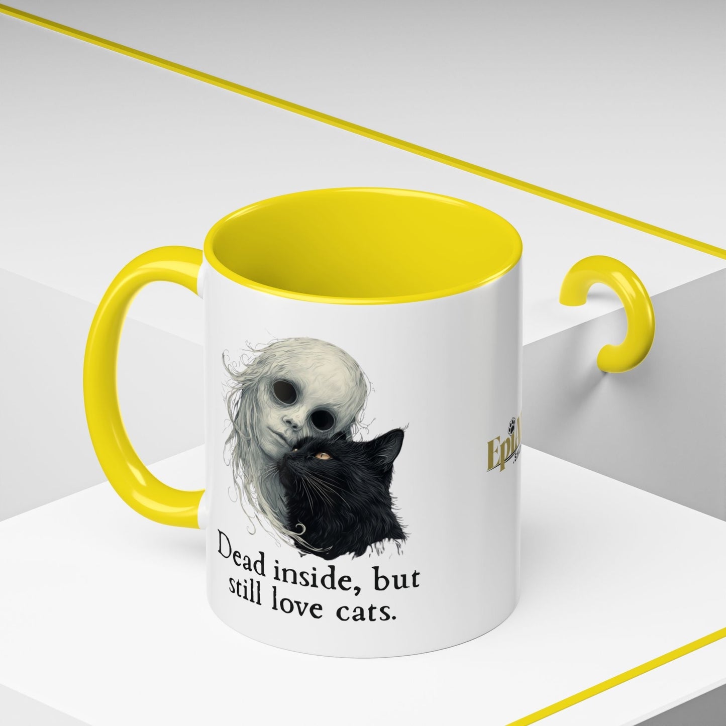 Spooky Dead Inside Cat Lover Mug