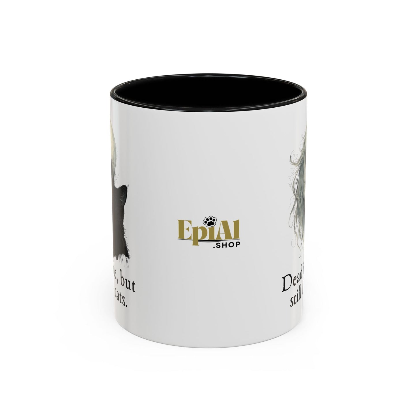 Spooky Dead Inside Cat Lover Mug
