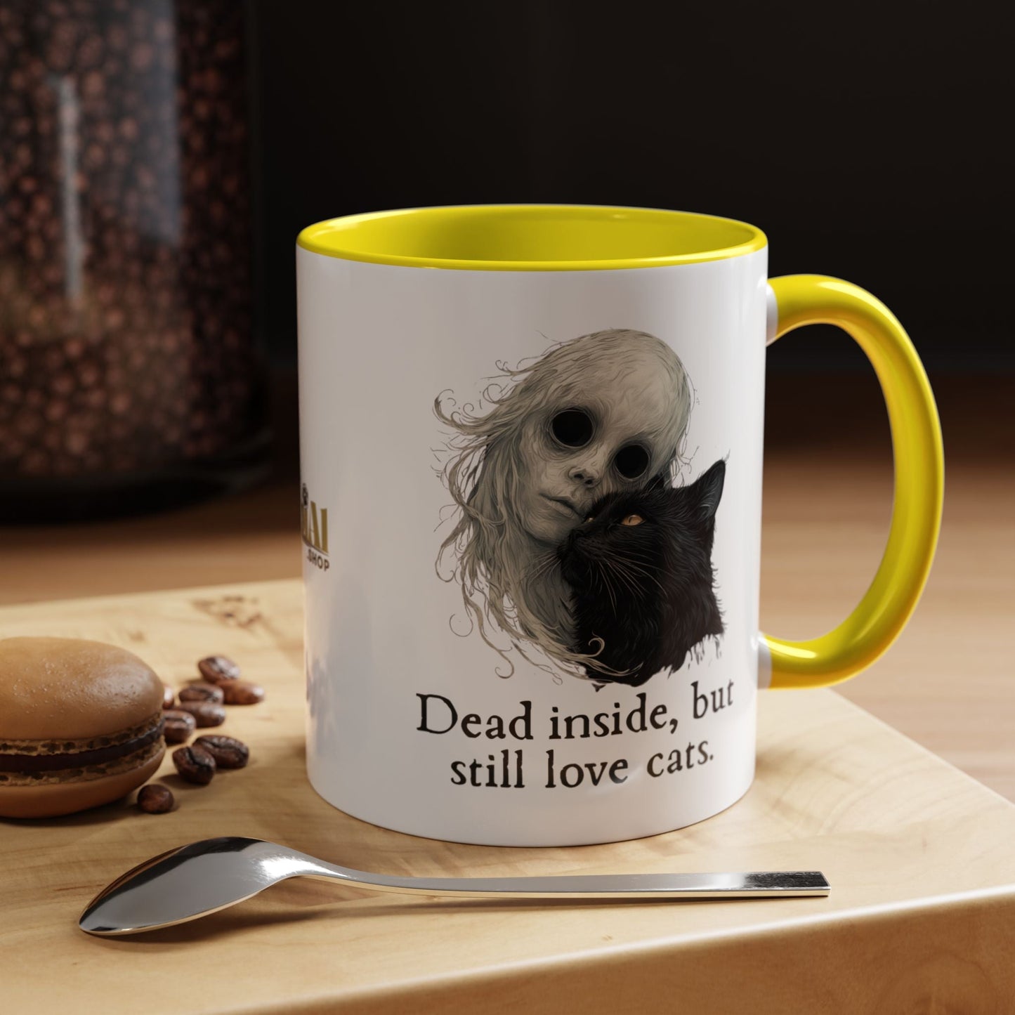 Spooky Dead Inside Cat Lover Mug