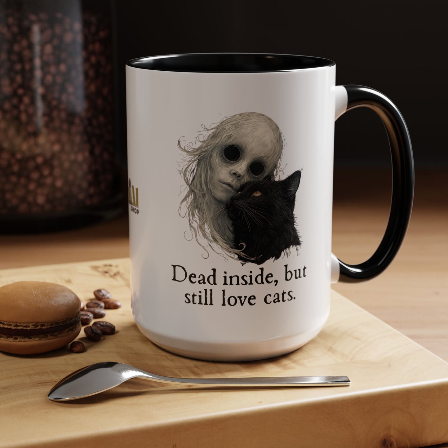 Spooky Dead Inside Cat Lover Mug