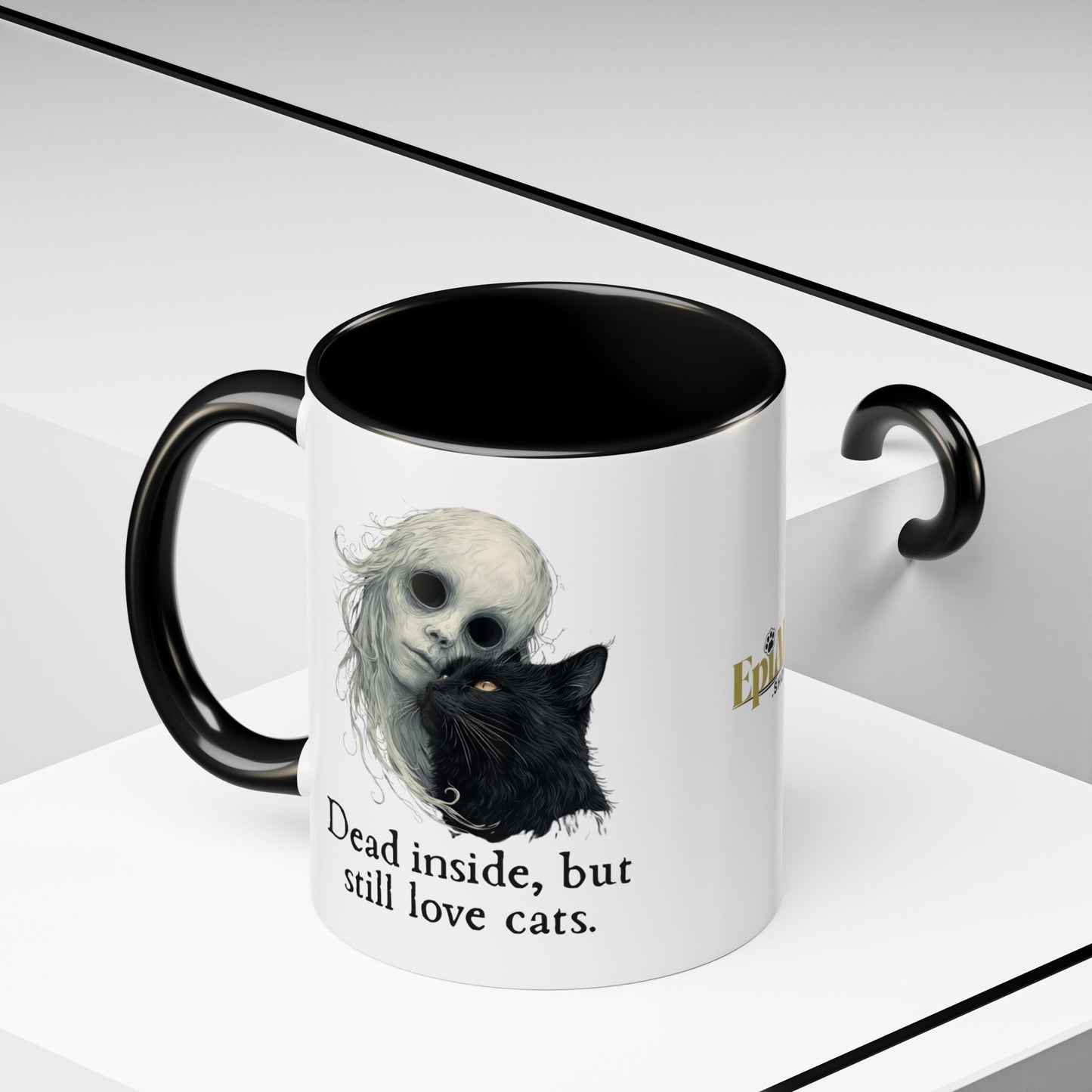 Spooky Dead Inside Cat Lover Mug