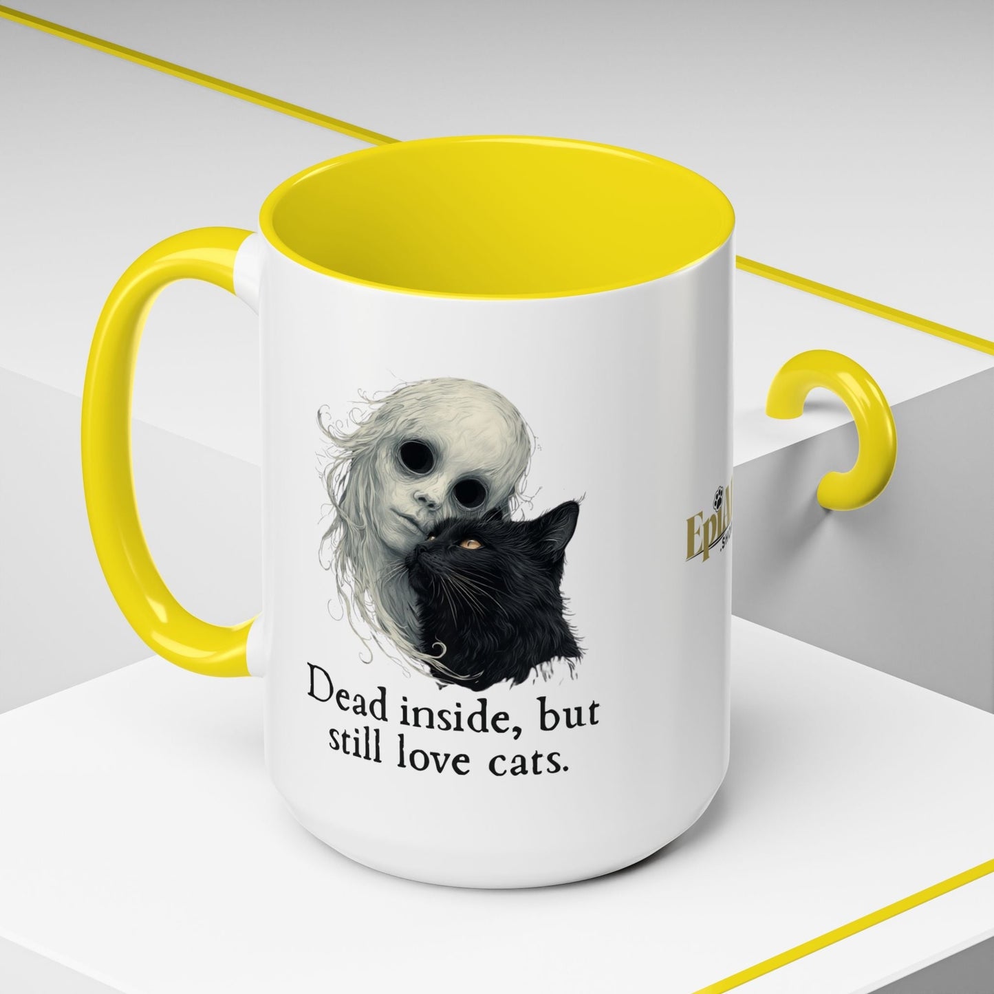 Spooky Dead Inside Cat Lover Mug