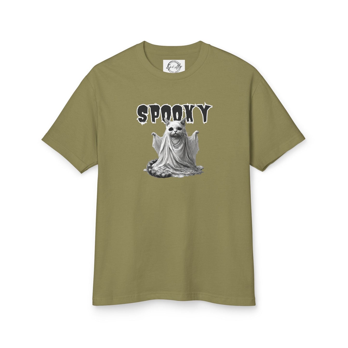 Camiseta Unisex de Halloween con Gatito Fantasma Espeluznante