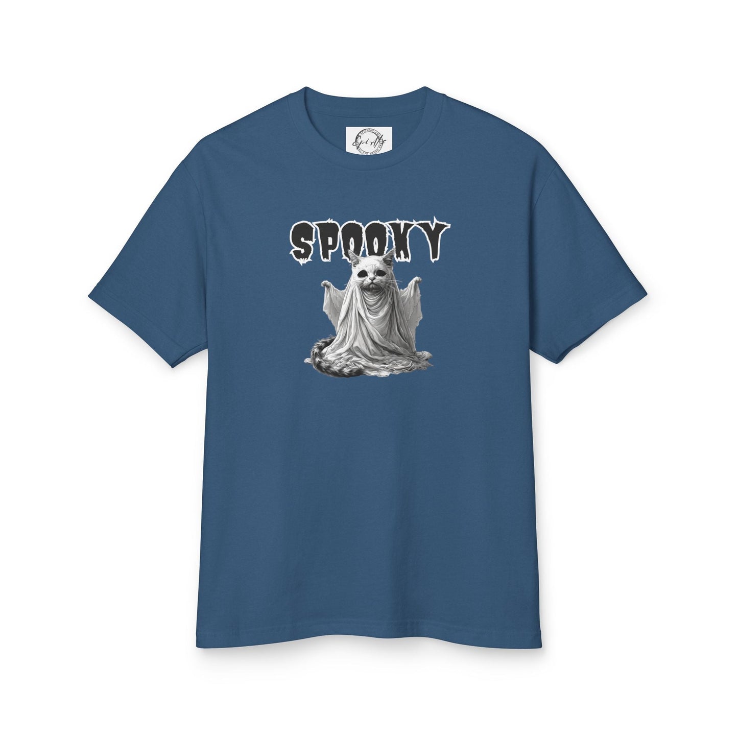 Camiseta Unisex de Halloween con Gatito Fantasma Espeluznante