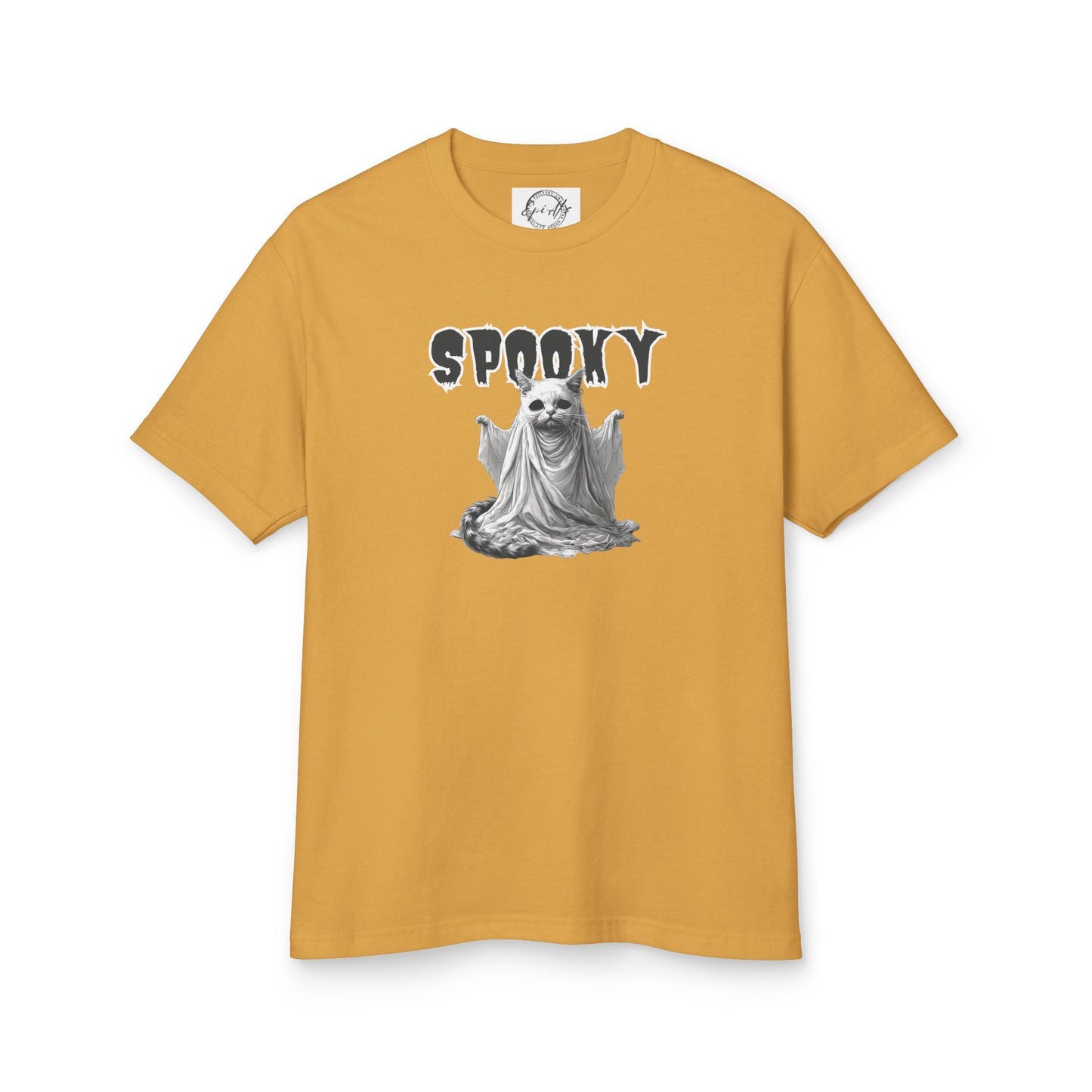 Camiseta Unisex de Halloween con Gatito Fantasma Espeluznante