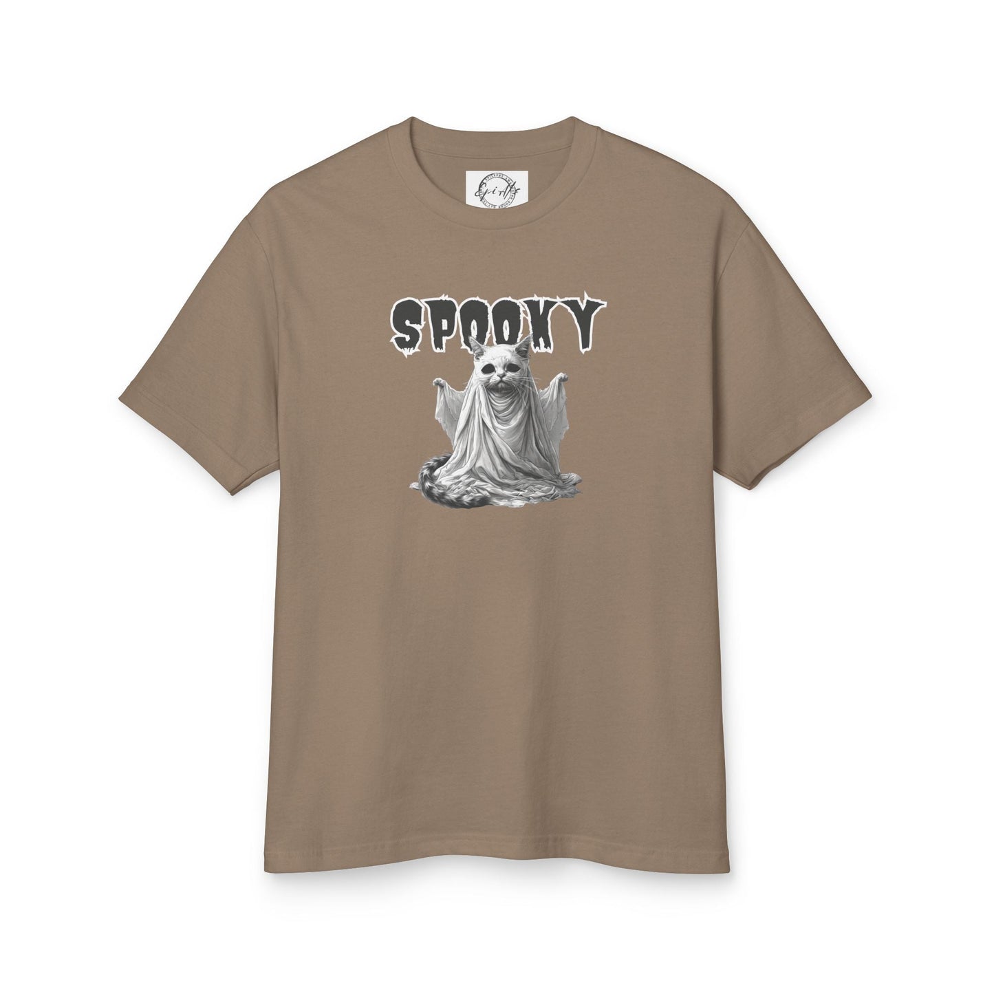 Camiseta Unisex de Halloween con Gatito Fantasma Espeluznante
