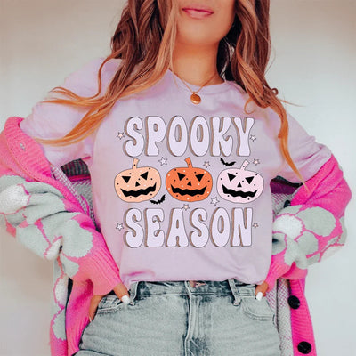 Camiseta de calabazas de temporada espeluznante