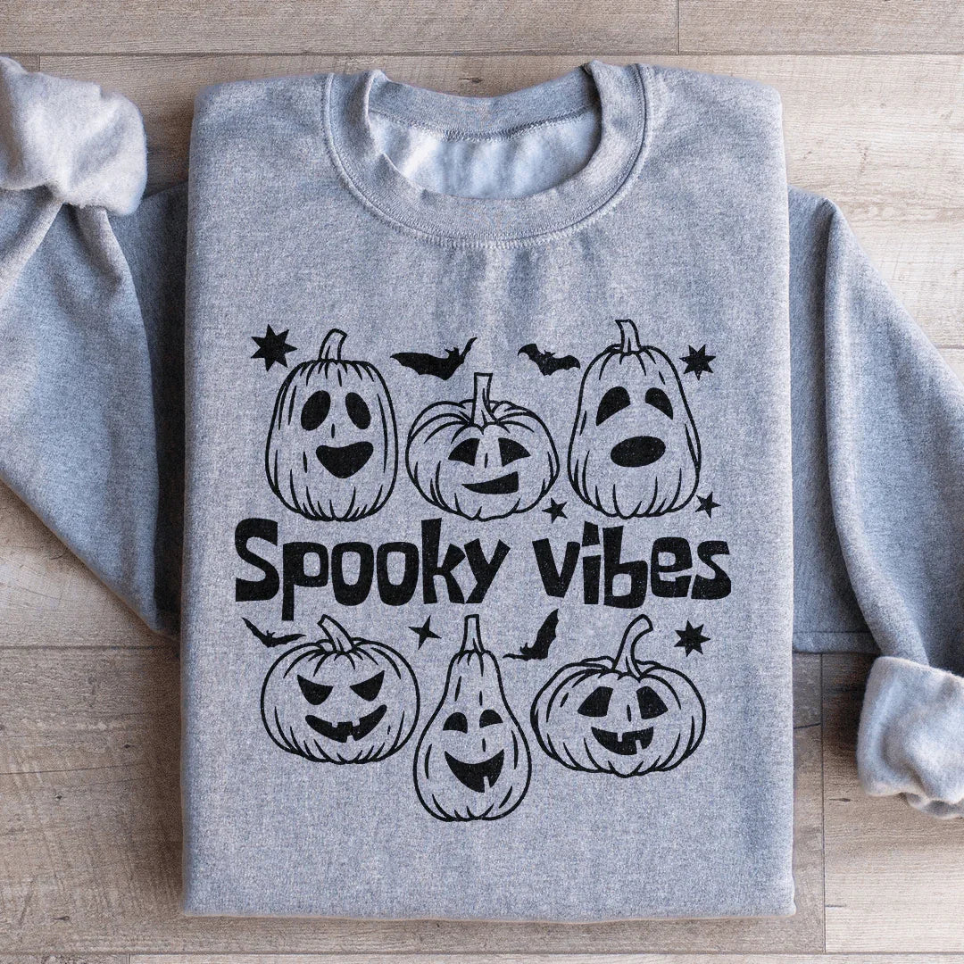 Sweatshirt Citrouilles Ambiance Effrayante