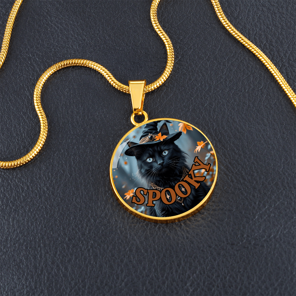 Enchanting Halloween Cat Pendant Necklace for Spooky Vibes - Korvel