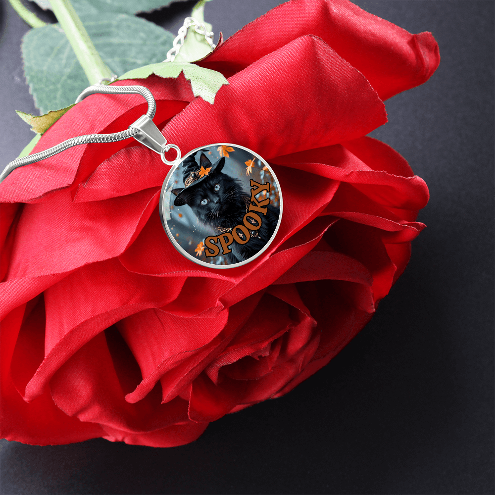 Enchanting Halloween Cat Pendant Necklace for Spooky Vibes - Korvel