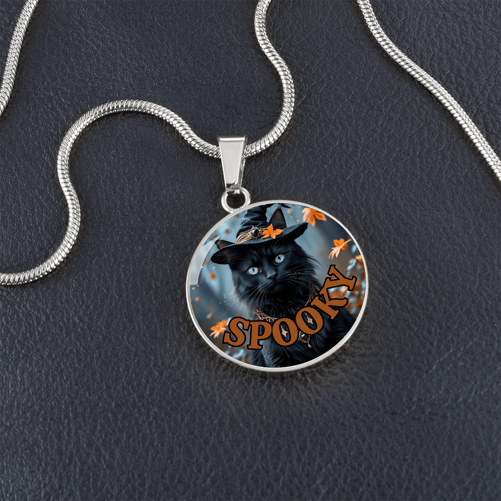 Enchanting Halloween Cat Pendant Necklace for Spooky Vibes - Korvel