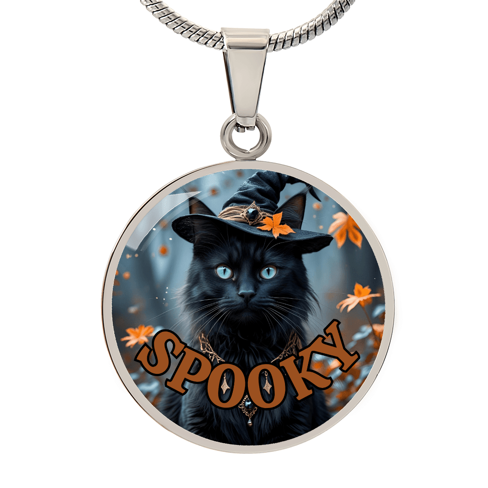 Enchanting Halloween Cat Pendant Necklace for Spooky Vibes - Korvel