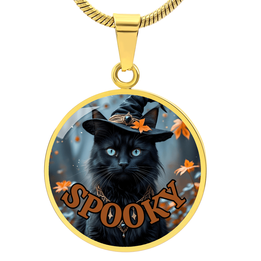 Enchanting Halloween Cat Pendant Necklace for Spooky Vibes - Korvel