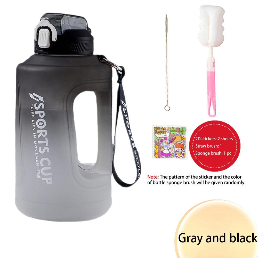Hydration Hero: 2L Sports Water Bottle with Straw - Perfect for Fitness & Outdoor Adventures - Korvel