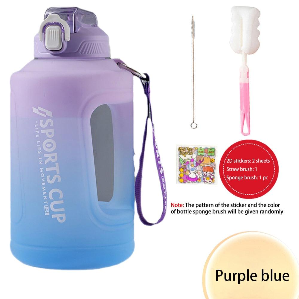 Hydration Hero: 2L Sports Water Bottle with Straw - Perfect for Fitness & Outdoor Adventures - Korvel
